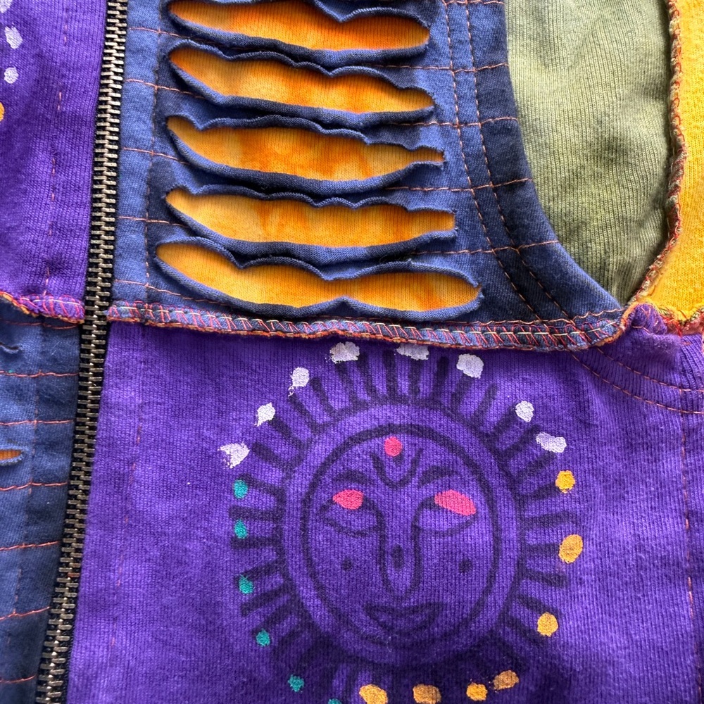 Rising International Multicolor Patchwork Jacket - image 14